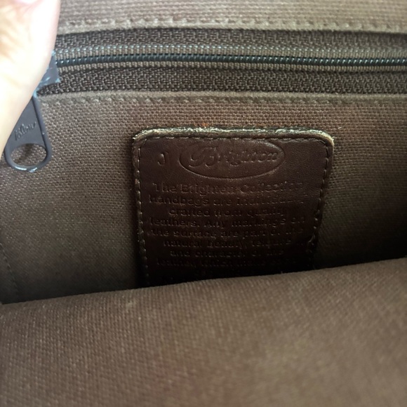 Brighton Vintage Crocodile Embossed Handbag 10“ x 12“ x 3“ - Picture 7 of 15